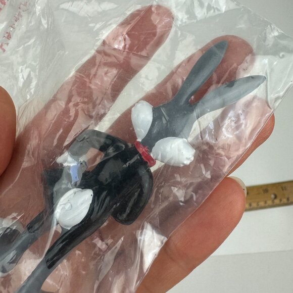 Sealed Vtg 1988 Bugs Bunny Magician Applause Figurine Cake Topper Plastic Rubber - Picture 9 of 12